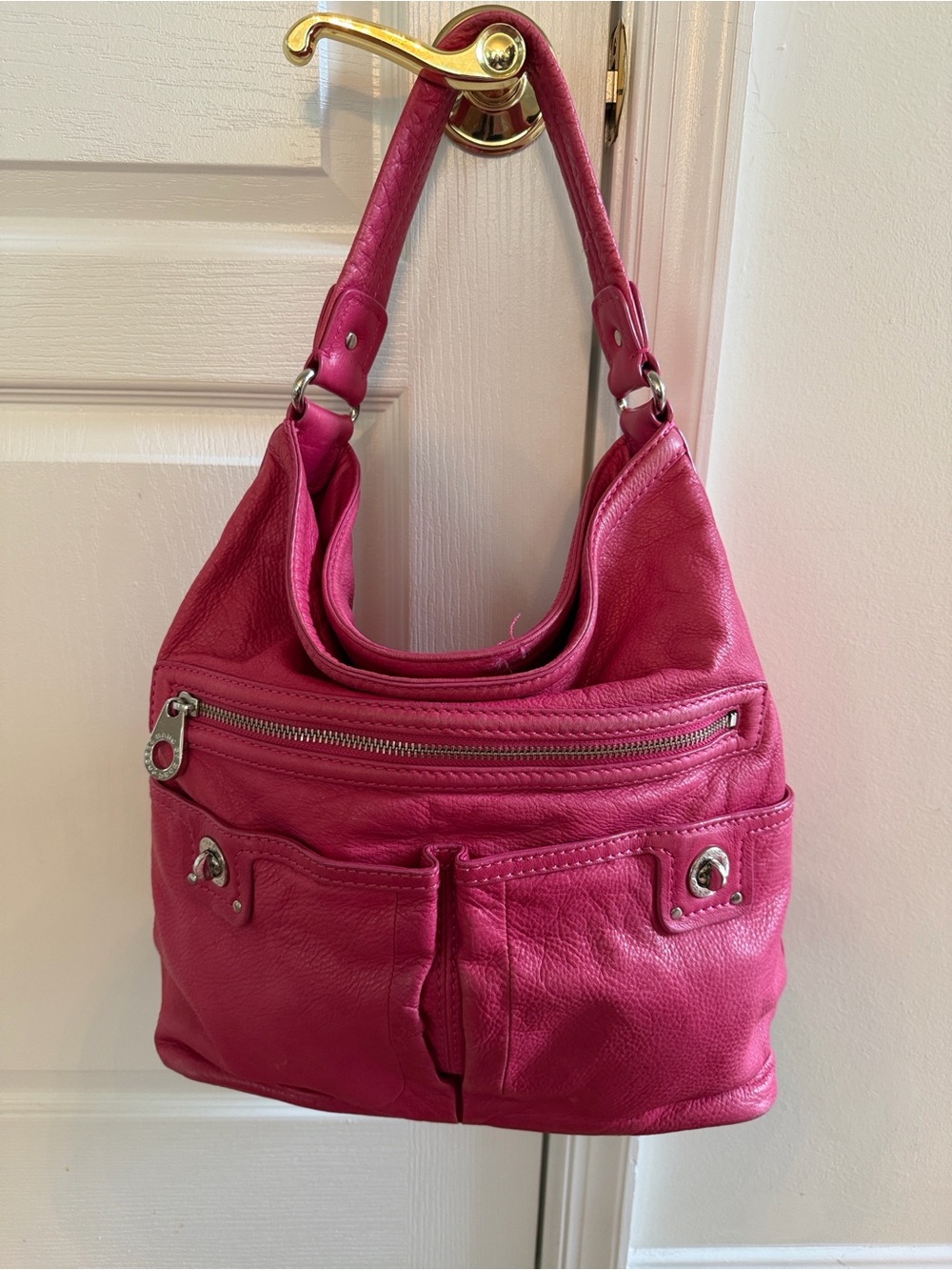 Marc By Marc Jacobs Hot Pink Leather Shoulder Bag